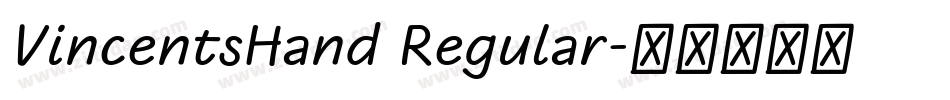 VincentsHand Regular字体转换